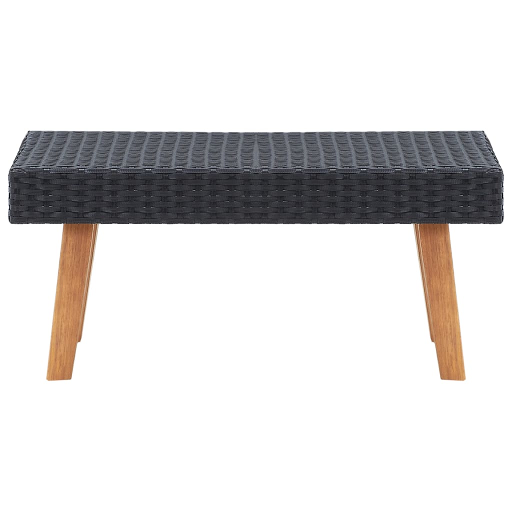 Set Divani da Giardino 4 pz con Cuscini in Polyrattan Nero - homemem39