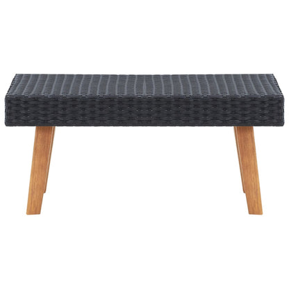 Set Divani da Giardino 4 pz con Cuscini in Polyrattan Nero - homemem39