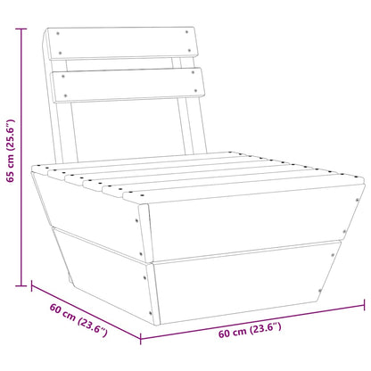 Divano Centrale Componibile su Pallet Legno di Abete Impregnato - homemem39