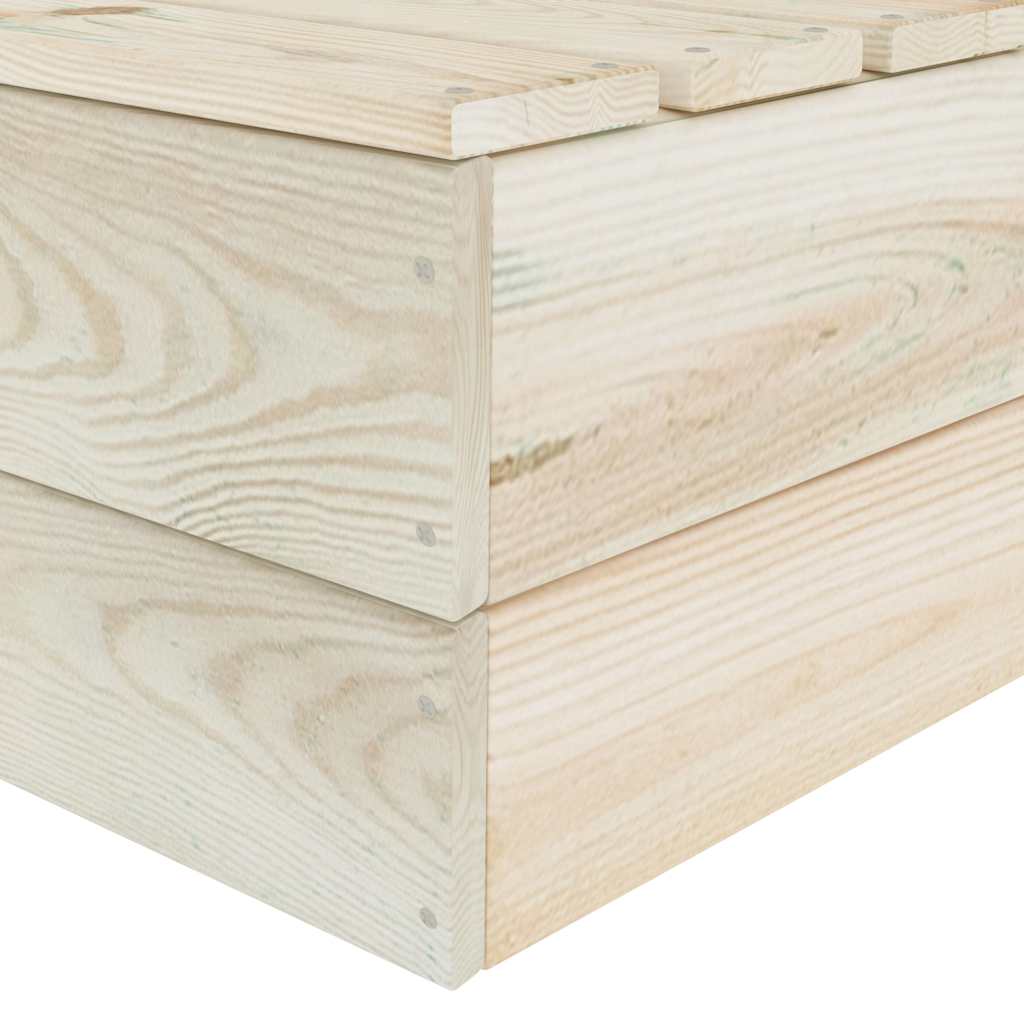 Divano Angolare Modulare su Pallet in Legno di Abete Impregnato - homemem39