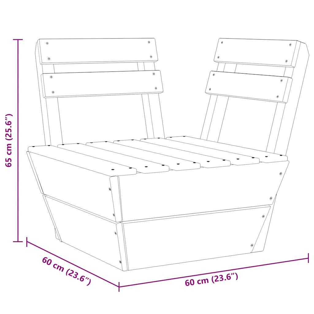 Divano Angolare Modulare su Pallet in Legno di Abete Impregnato - homemem39