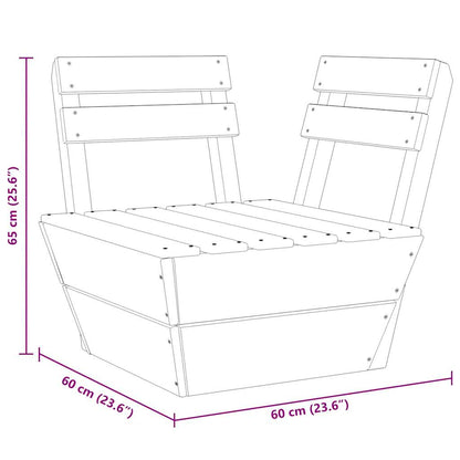 Divano Angolare Modulare su Pallet in Legno di Abete Impregnato - homemem39