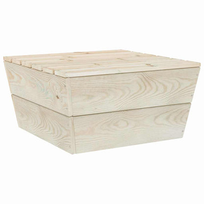 Tavoli da Giardino 2 pz 60x60x30cm in Legno di Abete Impregnato