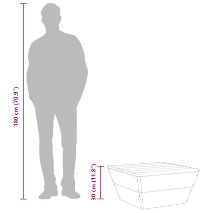 Tavoli da Giardino 2 pz 60x60x30cm in Legno di Abete Impregnato - homemem39