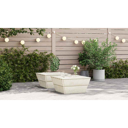 Tavoli da Giardino 2 pz 60x60x30cm in Legno di Abete Impregnato - homemem39