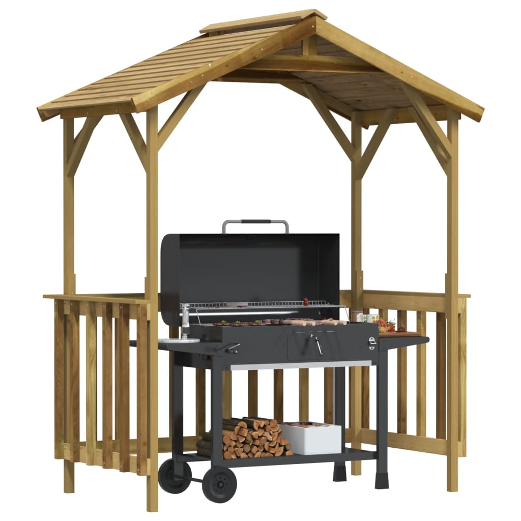 Capanno per Barbecue 163,5x93x210 cm in Pino Impregnato - homemem39