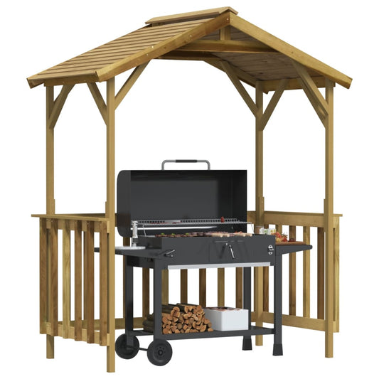Capanno per Barbecue 163,5x93x210 cm in Pino Impregnato - homemem39