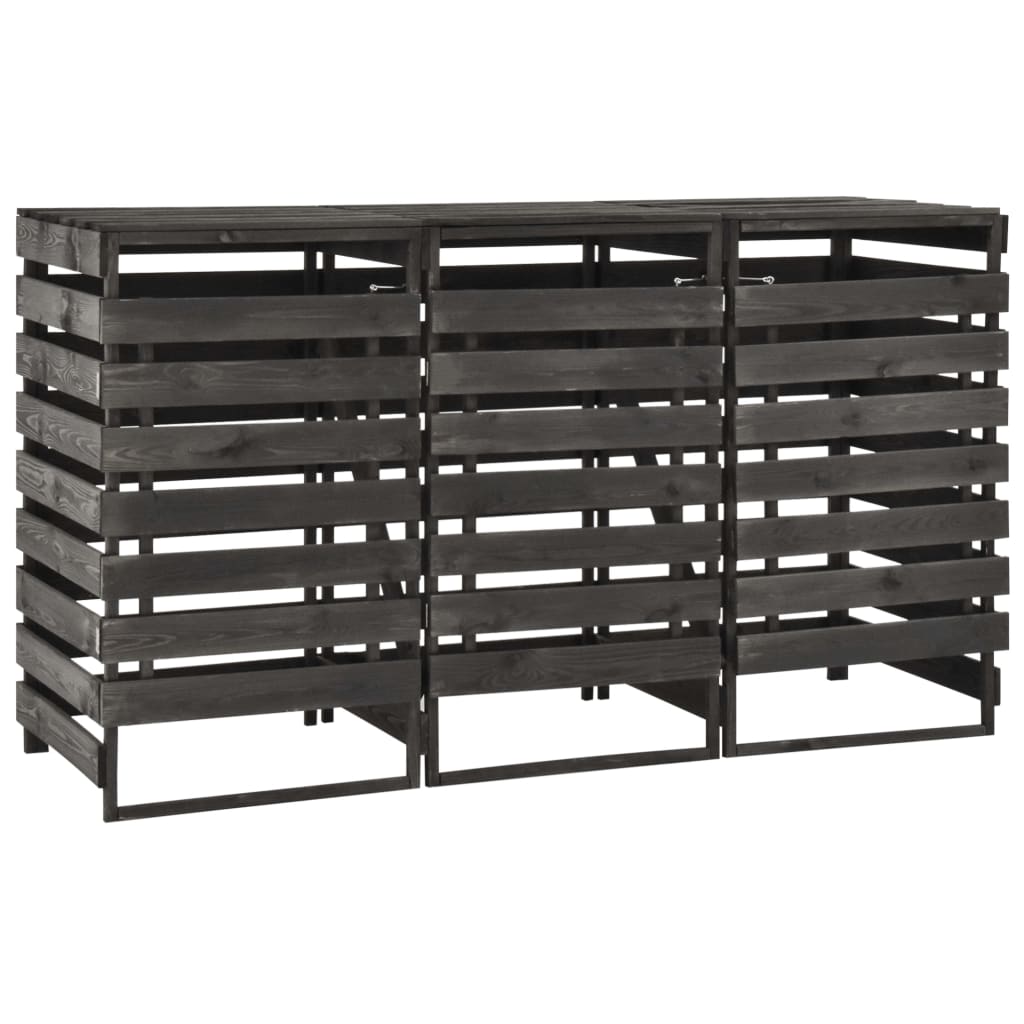 Copribidone Triplo 210x75x121 cm in Legno di Pino Verniciato - homemem39