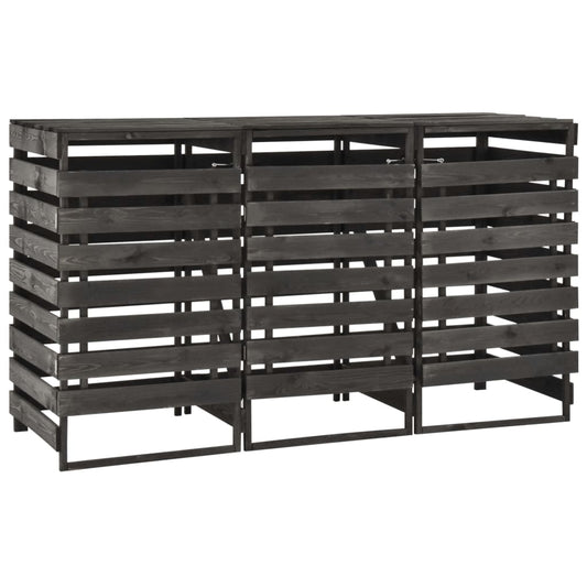 Copribidone Triplo 210x75x121 cm in Legno di Pino Verniciato - homemem39