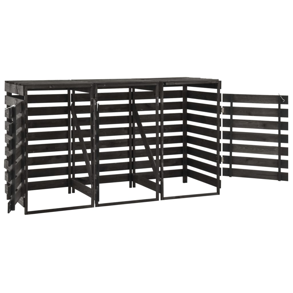 Copribidone Triplo 210x75x121 cm in Legno di Pino Verniciato - homemem39