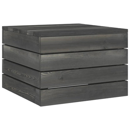 Set Divani da Giardino su Pallet 2pz Pino Massello Grigio Scuro - homemem39