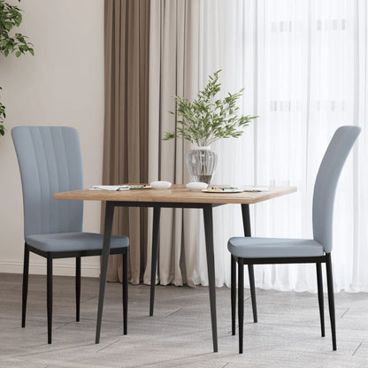 Sedie da Pranzo 2 pz Grigio Chiaro in Velluto | homemem39