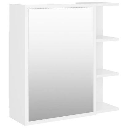 Armadietto a Specchio Bianco 62,5x20,5x64 cm Legno Multistrato