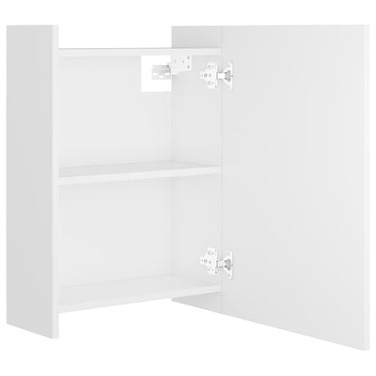 Armadietto a Specchio Bianco 62,5x20,5x64 cm Legno Multistrato