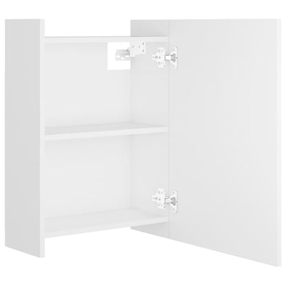 Armadietto a Specchio Bianco 62,5x20,5x64 cm Legno Multistrato