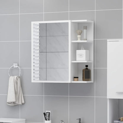 Armadietto a Specchio Bianco 62,5x20,5x64 cm Legno Multistrato