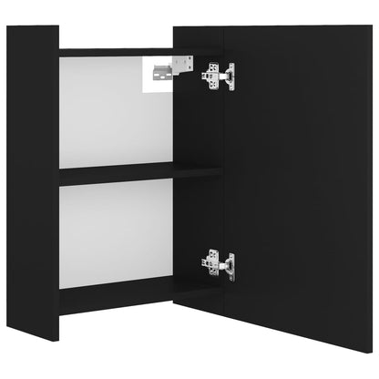 Mobile Bagno con Specchio Nero 62,5x20,5x64cm Legno Multistrato | homemem39
