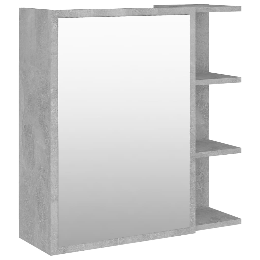Mobile Bagno Specchio Grigio Cemento 62,5x20,5x64cm Multistrato | homemem39