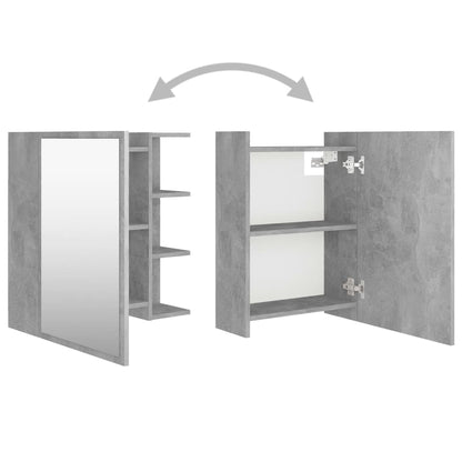 Mobile Bagno Specchio Grigio Cemento 62,5x20,5x64cm Multistrato | homemem39