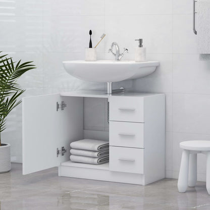 Mobile Sottolavabo Bianco 63x30x54 cm in Multistrato | homemem39