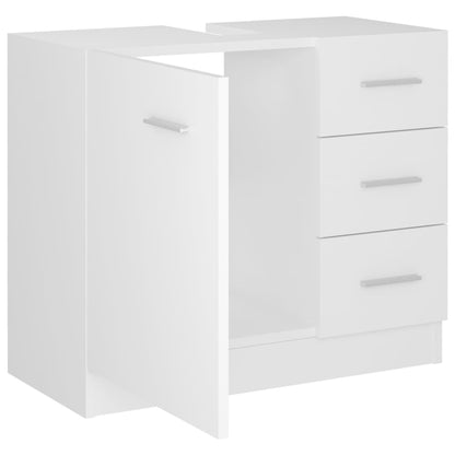 Mobile Sottolavabo Bianco 63x30x54 cm in Multistrato | homemem39