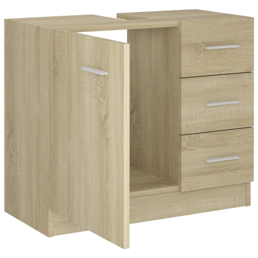 Mobile Sottolavabo Rovere Sonoma 63x30x54 cm Legno Multistrato | homemem39