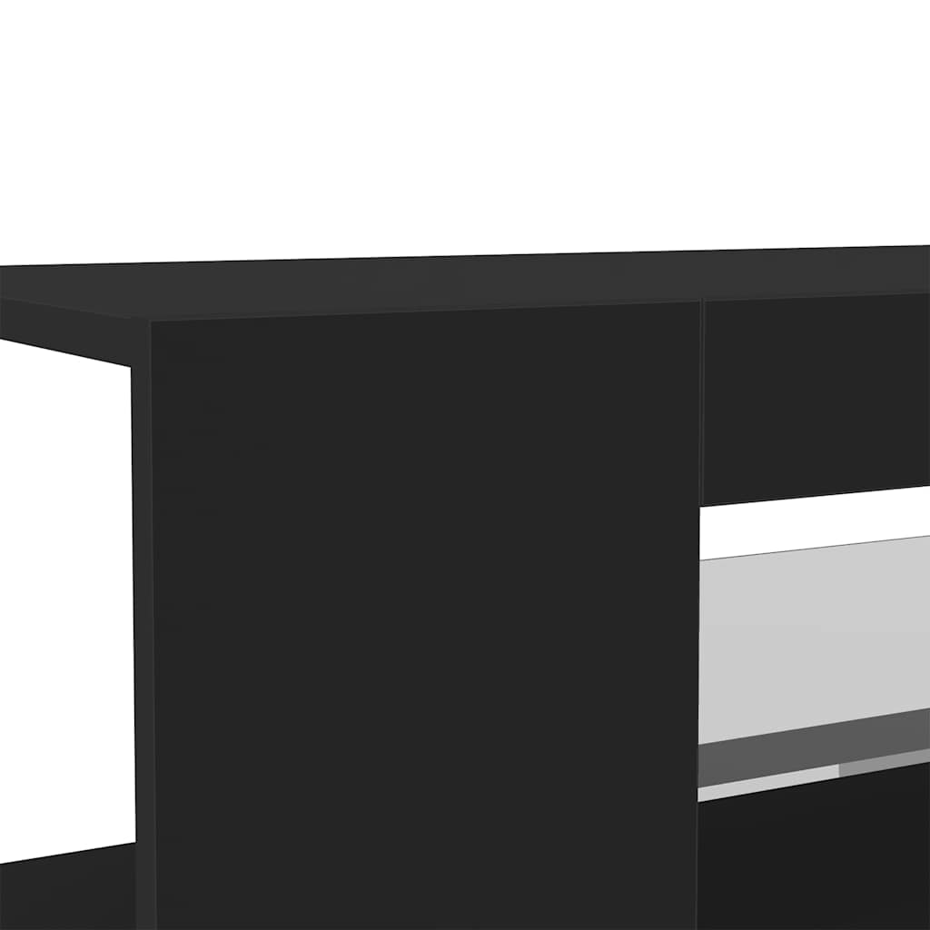 Mobile Porta TV con Luci LED Nero 90x39x30 cm - homemem39