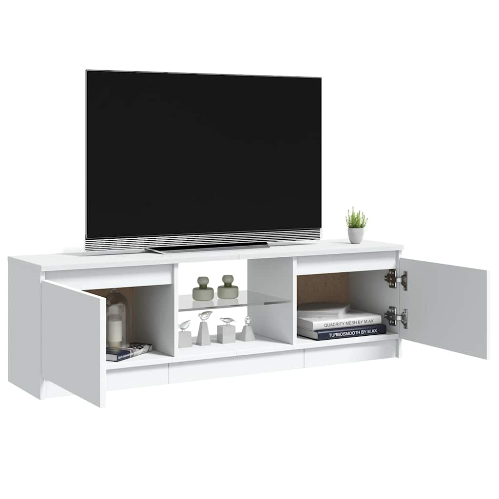 Mobile Porta TV con Luci LED Bianco 120x30x36 cm - homemem39