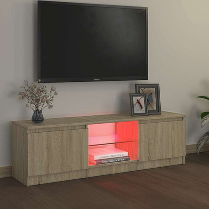 Mobile Porta TV con Luci LED Rovere Sonoma 120x30x36 cm - homemem39