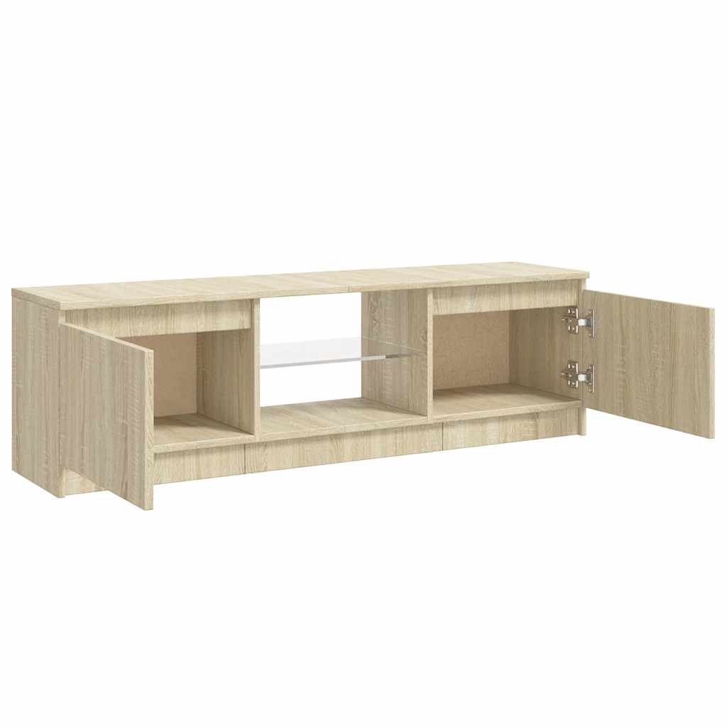 Mobile Porta TV con Luci LED Rovere Sonoma 120x30x36 cm - homemem39
