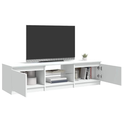 Mobile Porta TV con Luci LED Bianco 140x40x36 cm