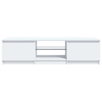 Mobile Porta TV con Luci LED Bianco 140x40x36 cm
