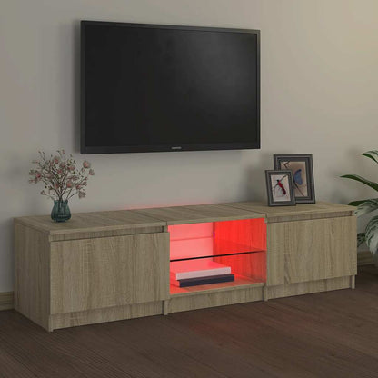 Mobile Porta TV con Luci LED Rovere Sonoma 140x40x36 cm - homemem39