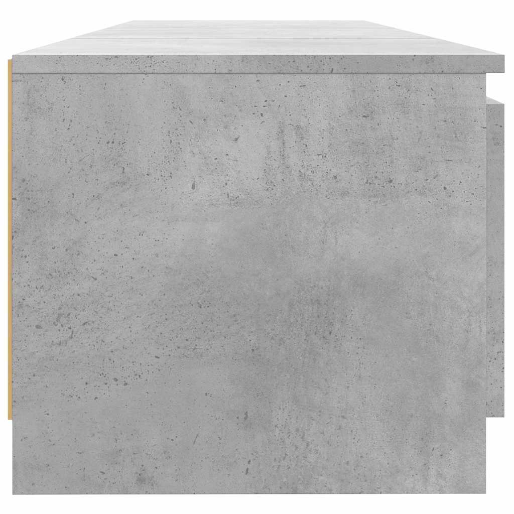 Mobile Porta TV con Luci LED Grigio Cemento 140x40x36 cm
