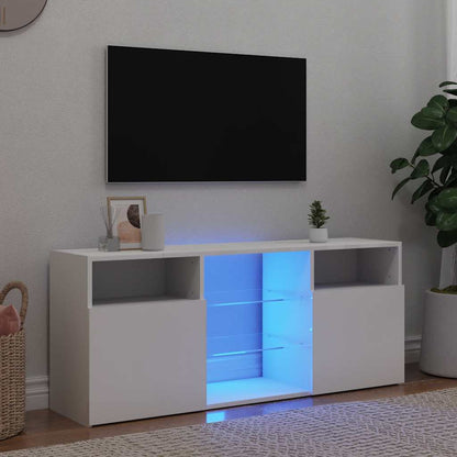 Mobile Porta TV con Luci LED Bianco 120x30x50 cm - homemem39