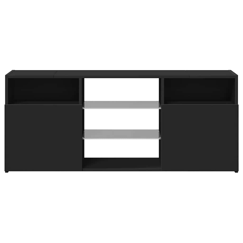 Mobile Porta TV con Luci LED Nero 120x30x50 cm - homemem39