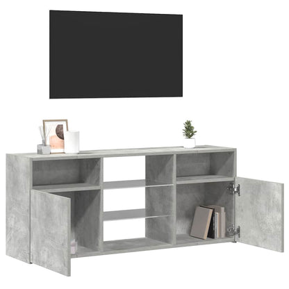 Mobile Porta TV con Luci LED Grigio Cemento 120x30x50 cm - homemem39