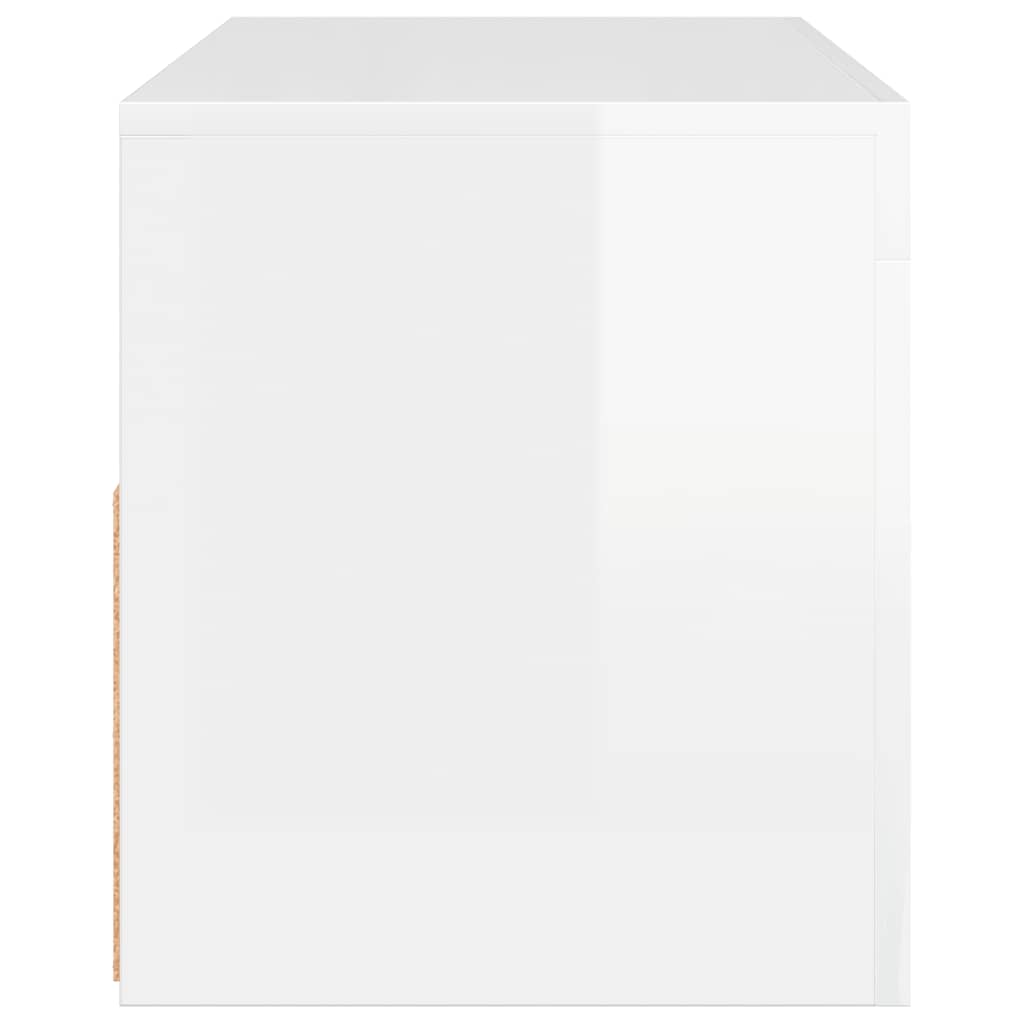 Mobile Porta TV con Luci LED Bianco Lucido 90x35x40 cm - homemem39