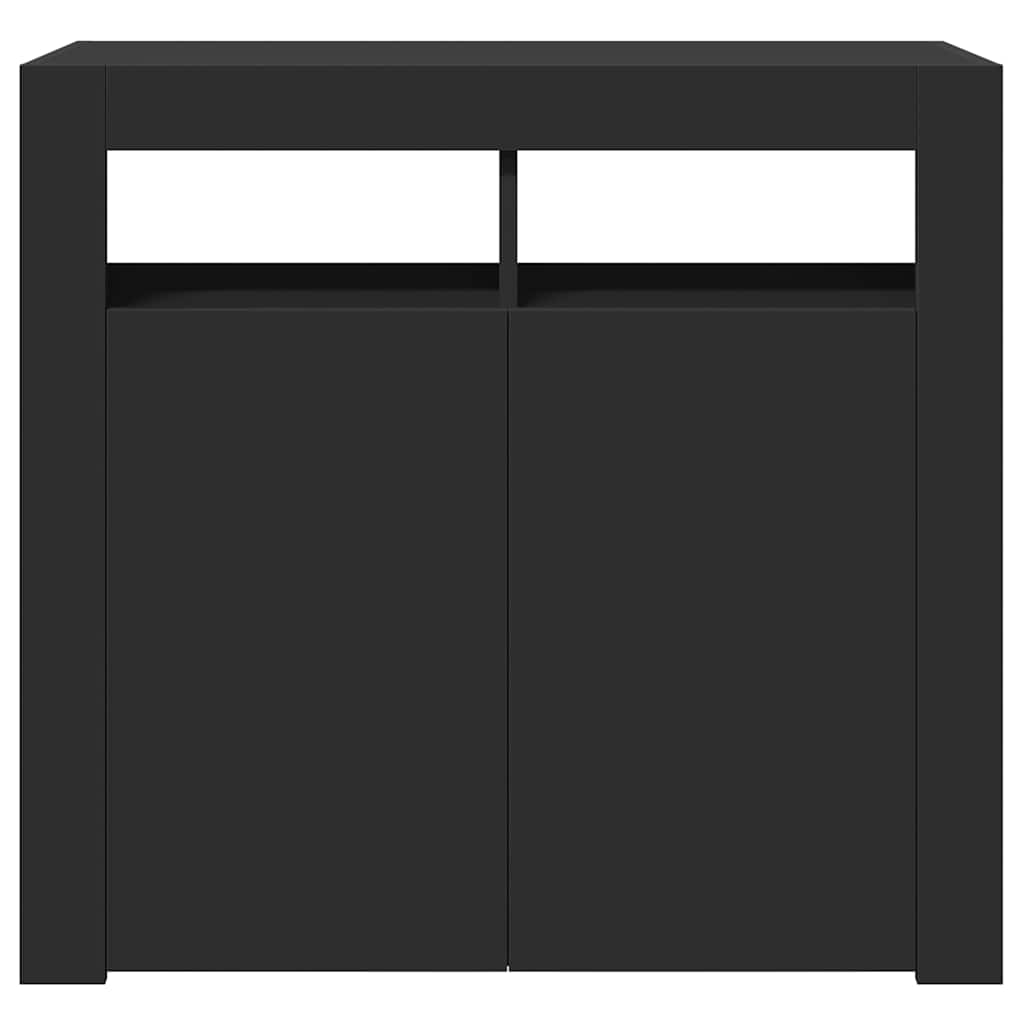 Credenza con Luci LED Nera 80x35x75 cm - homemem39