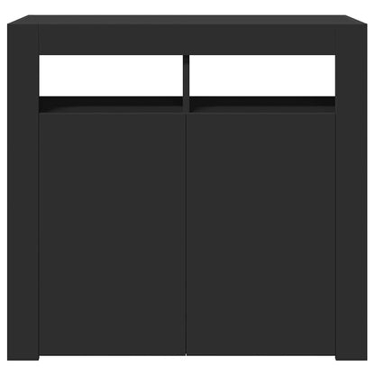 Credenza con Luci LED Nera 80x35x75 cm - homemem39