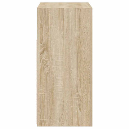 Credenza con Luci LED Rovere Sonoma 80x35x75 cm - homemem39