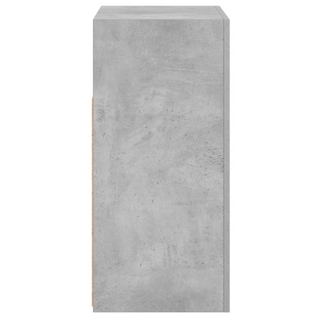 Credenza con Luci LED Grigio Cemento 80x35x75 cm