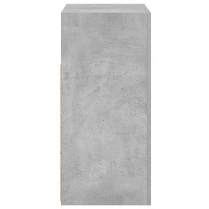 Credenza con Luci LED Grigio Cemento 80x35x75 cm