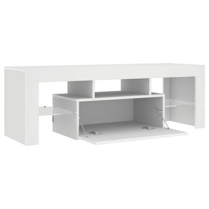 Mobile Porta TV con Luci LED Bianco 120x35x40 cm - homemem39