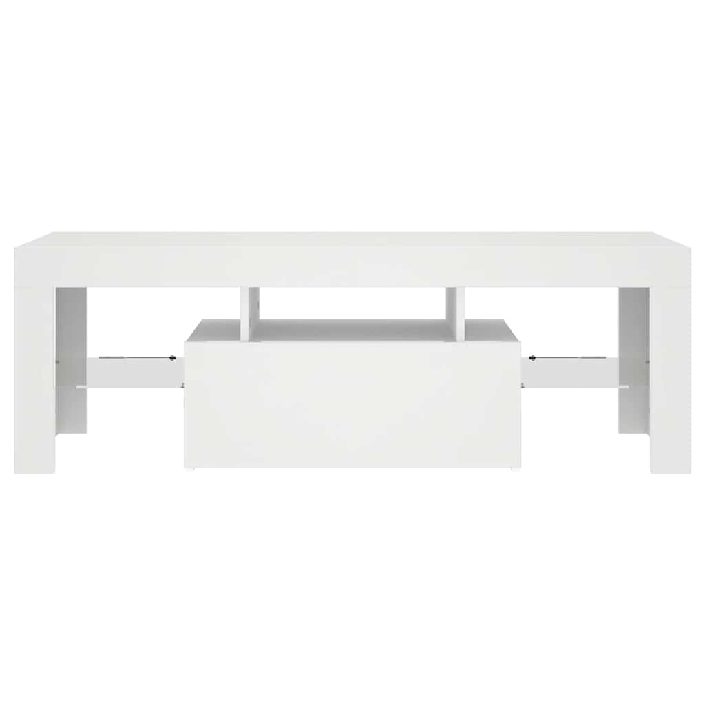 Mobile Porta TV con Luci LED Bianco 120x35x40 cm - homemem39