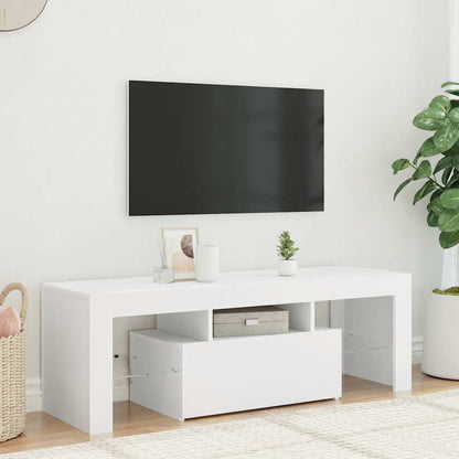 Mobile Porta TV con Luci LED Bianco 120x35x40 cm - homemem39