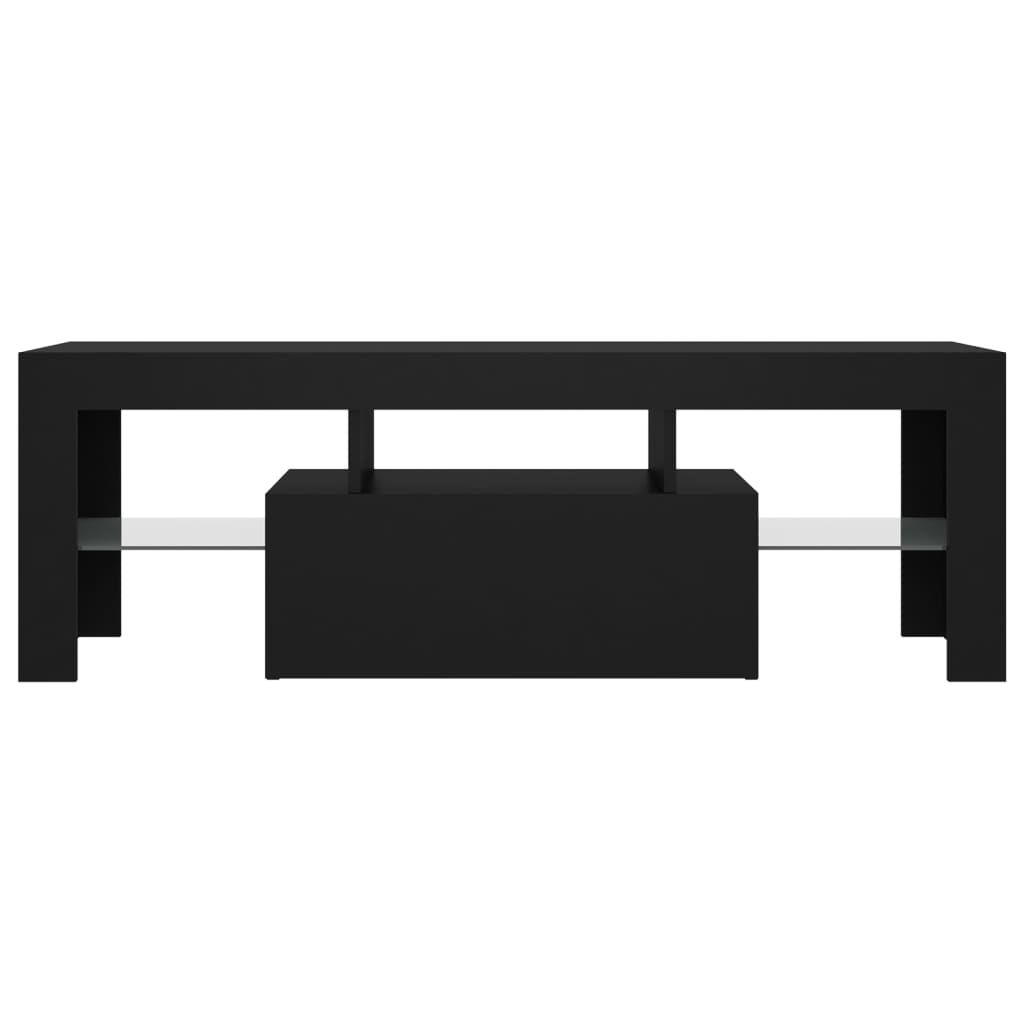 TV Stand with Black LED Lights 120x35x40 cm