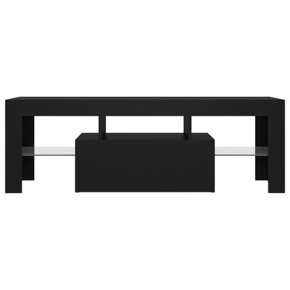 TV Stand with Black LED Lights 120x35x40 cm