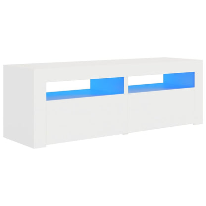 TV Cabinet with White LED Lights 120x35x40 cm