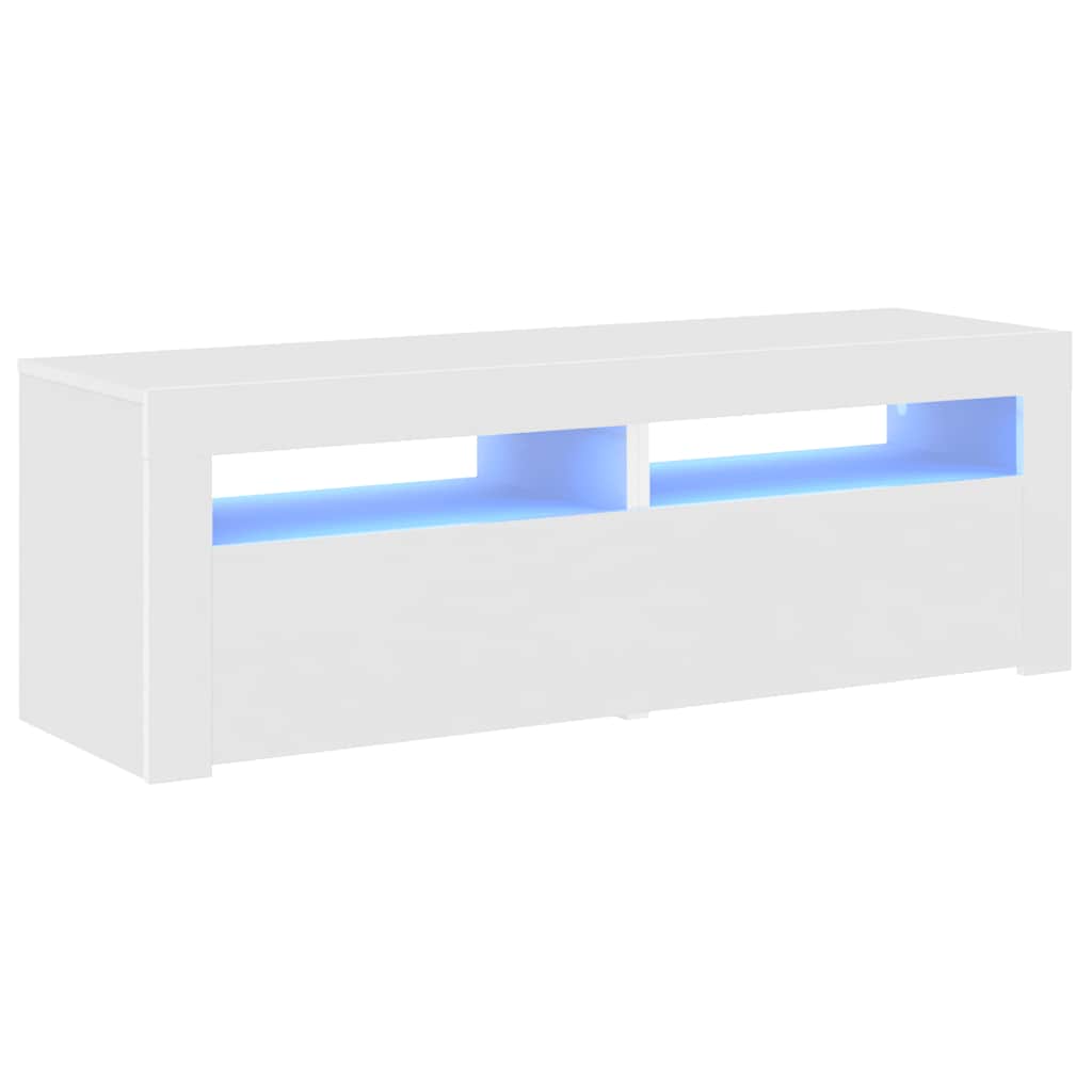 Mobile Porta TV con Luci LED Bianco 120x35x40 cm